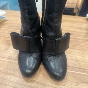 Valentino Garavani Black Leather Ankle Booties